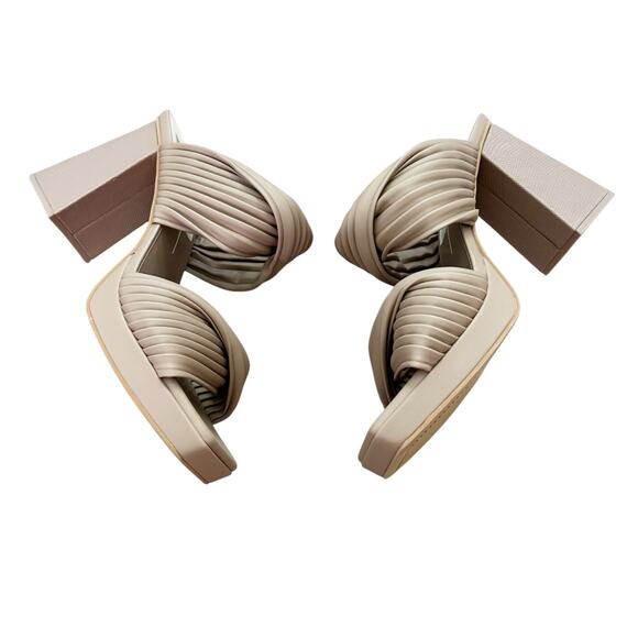 Dolce Vita Altin Platform Slide Sandal 11 Tan NEW - Picture 2 of 7